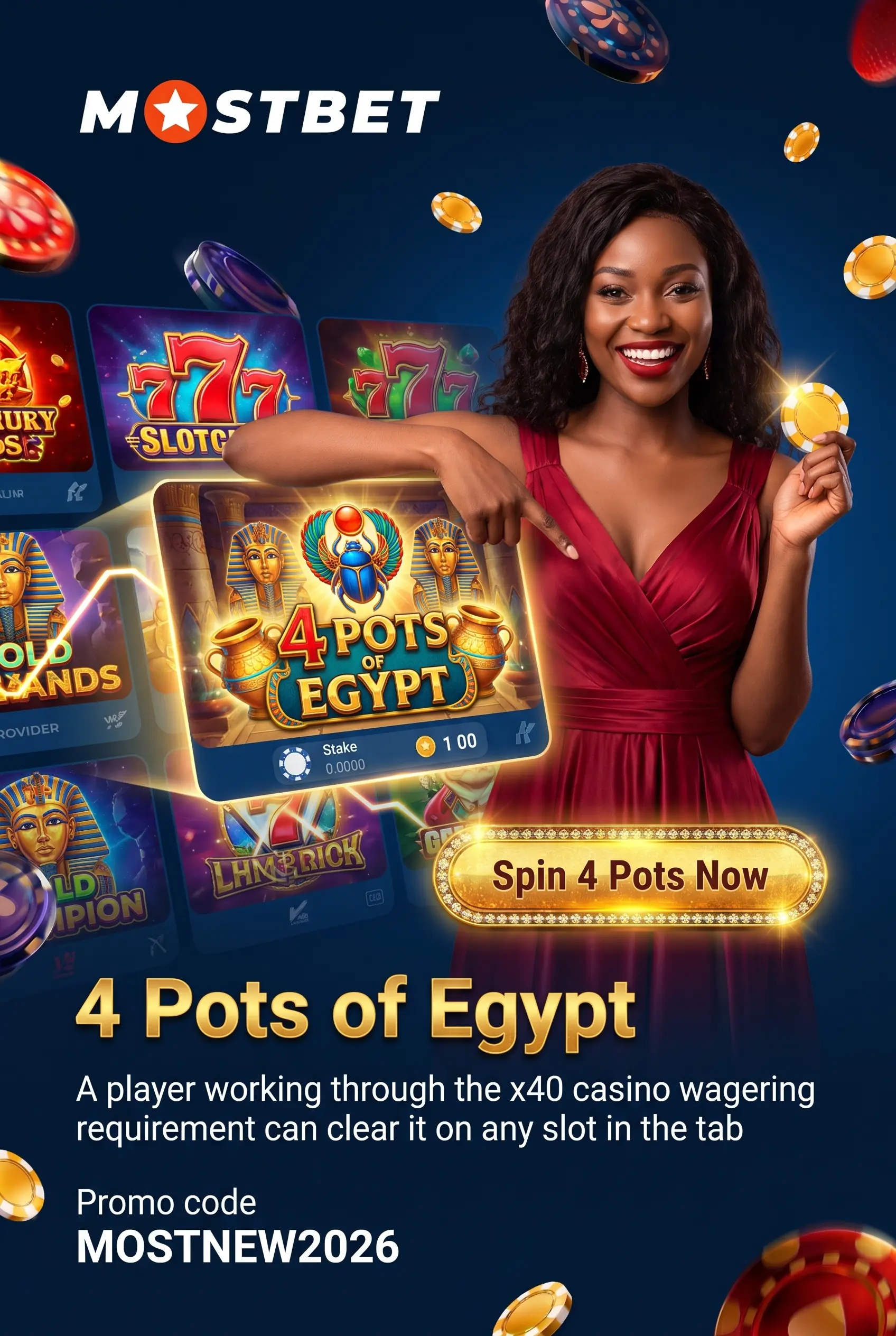 Mostbet casino slots list and stake filters