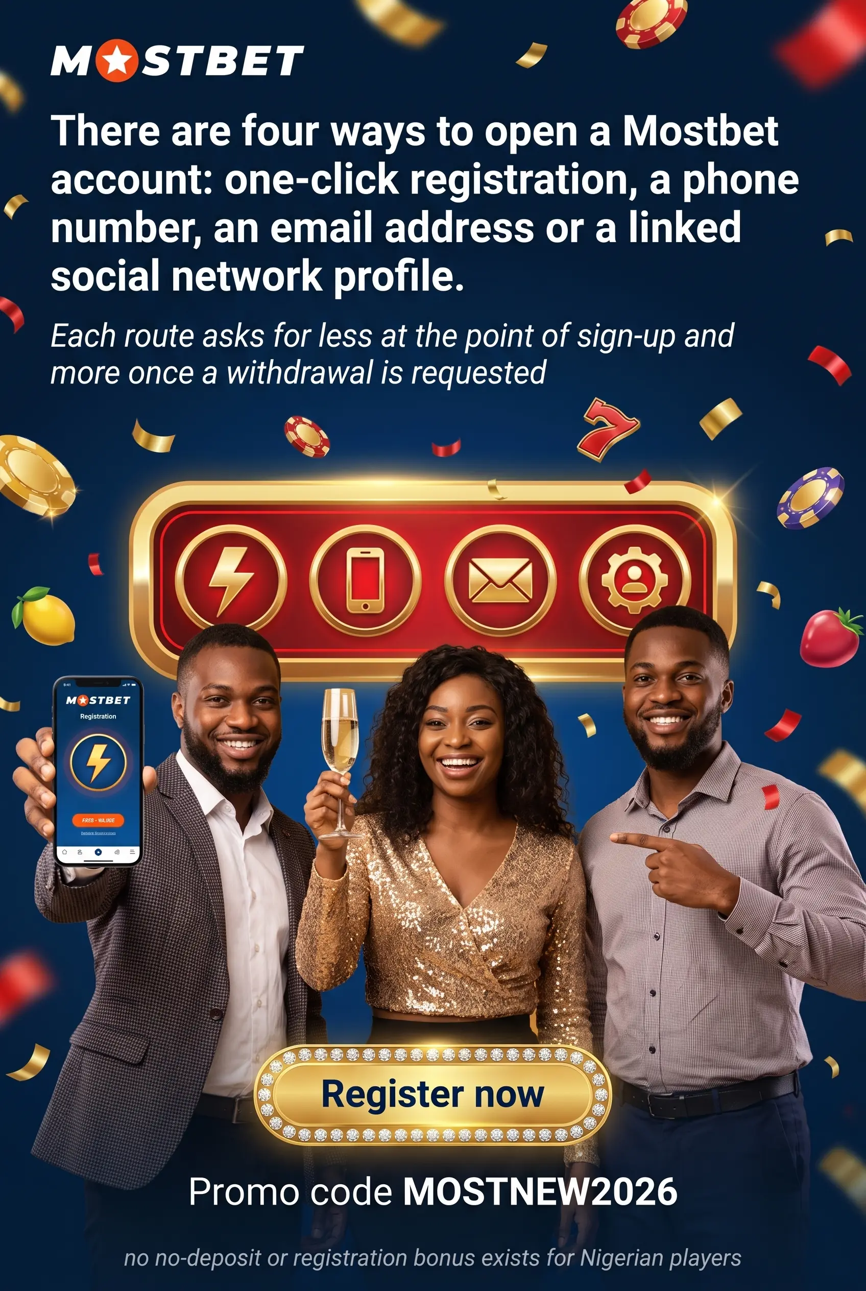 Opening a Mostbet account in outline