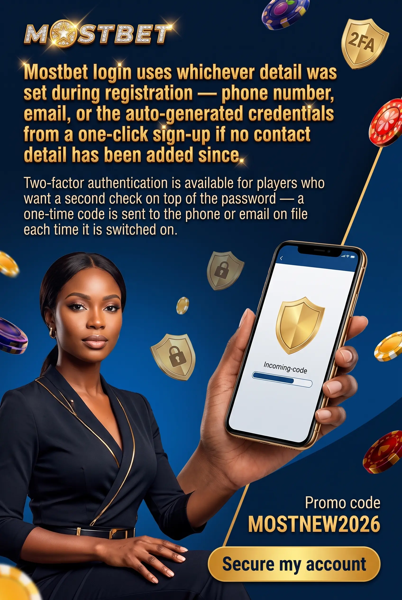 Mostbet login and account access